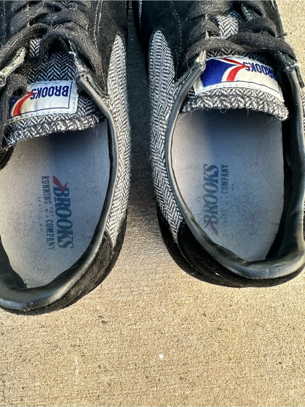 Brooks Heritage Vanguard Tweed Herringbone Suede Retro Running Sneakers~8.5 - Picture 6 of 8